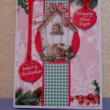 3D  Christmas Card - Birdhouse