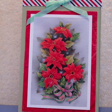 3D - Christmas (pointsettia) Card