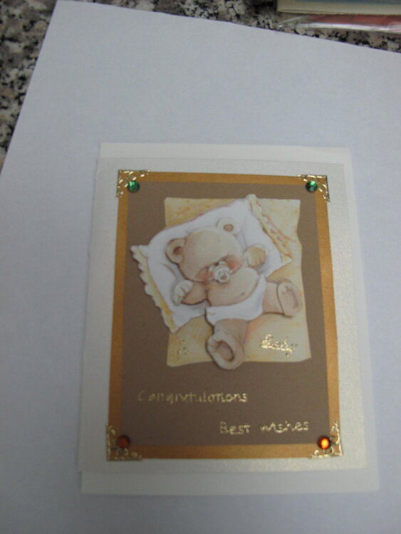 3D baby boy&#039;s card