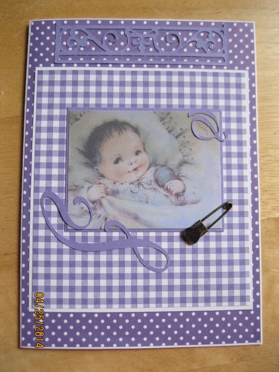 Purple Baby Card