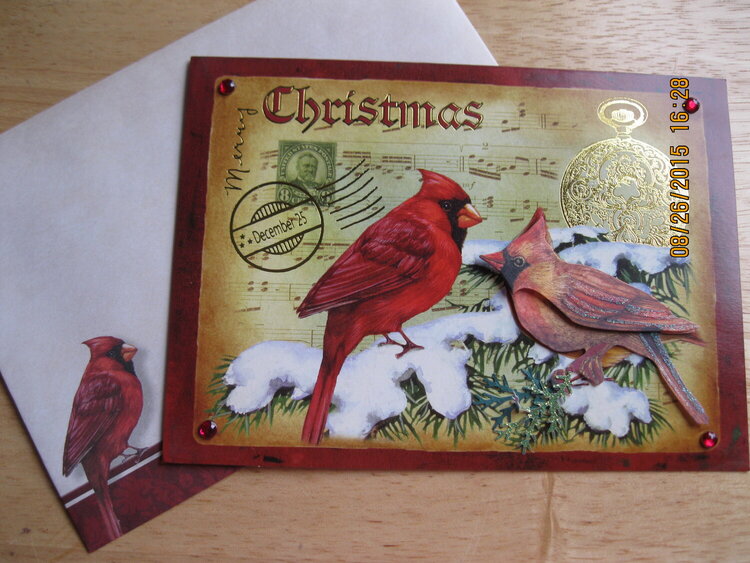 Lazy Christmas card with envelope