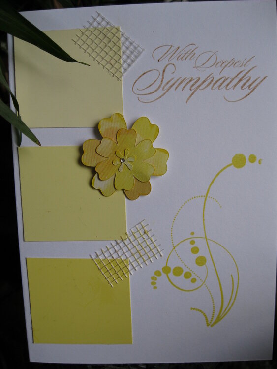 Yellow Sympathy Card