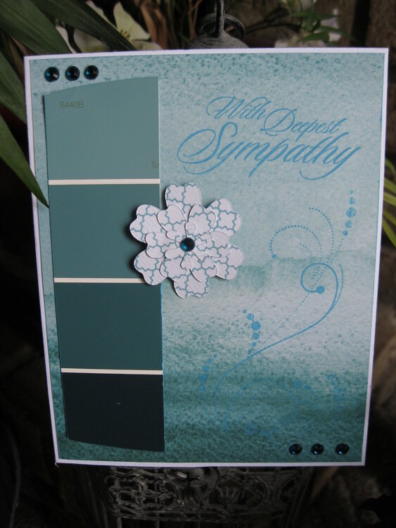 Turquois Sympathy Card