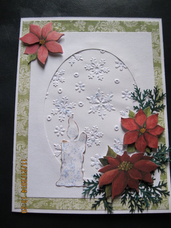 Snowflakes and candle 2