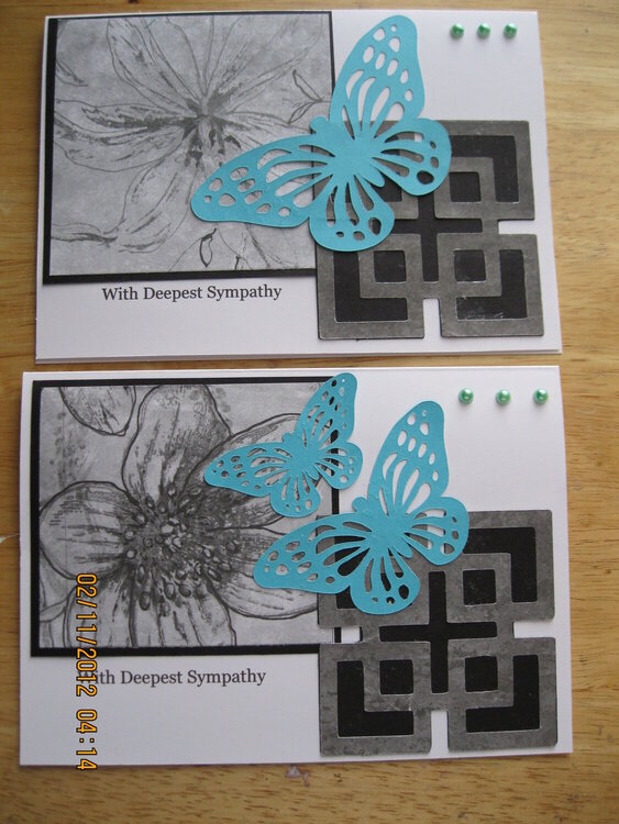 Butterflies sympathy cards