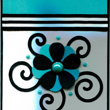 TURQUOISE AND BLACK CARD