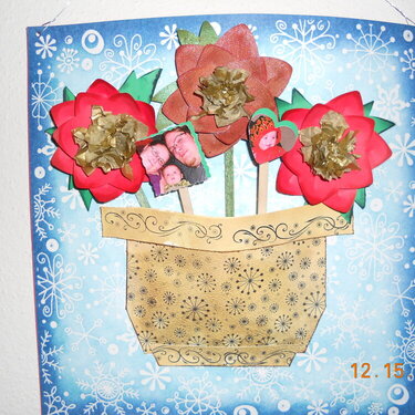 3D Poinsettia flower Pot
