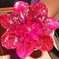 Faux Glass Flower w/ glitter