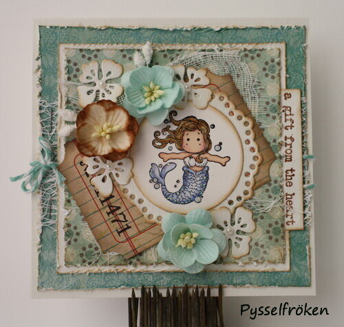 Card with Magnolia Stamp