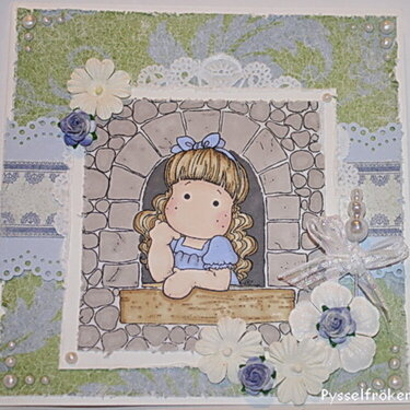 Card with Magnolia stamps