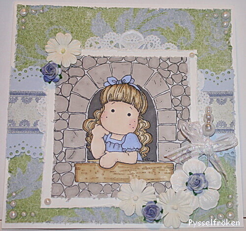 Card with Magnolia stamps