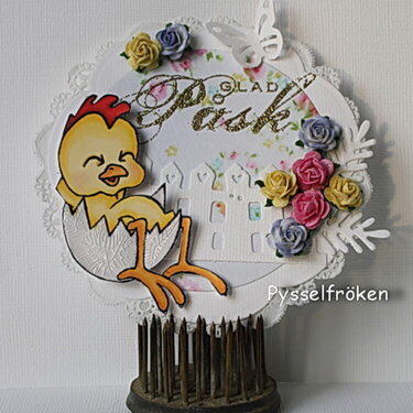 Round Easter Card