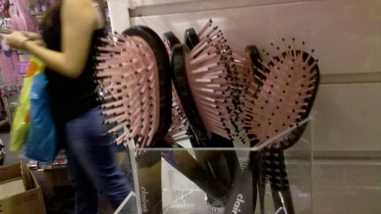 Pink Hairbrushes