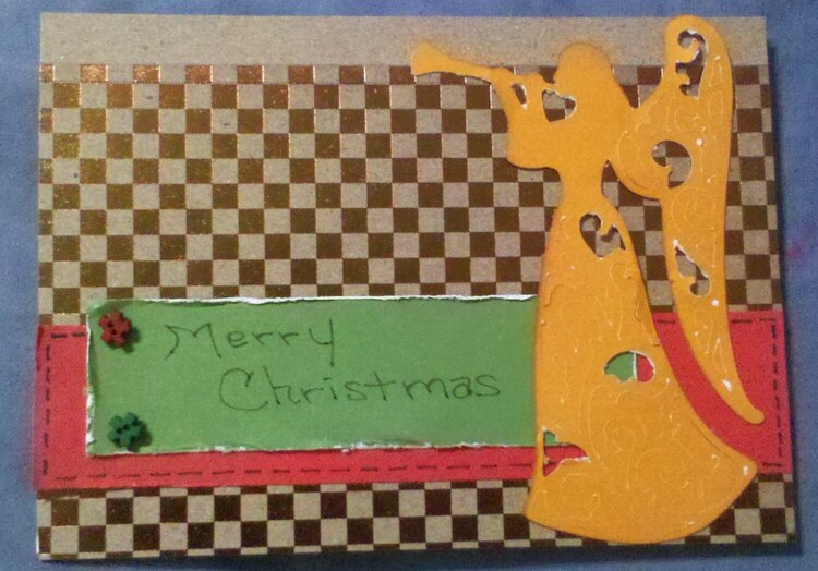 Angel Checkerboard Christmas Card