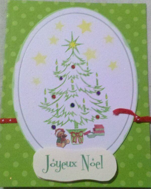 Christmas card - stamped. tree