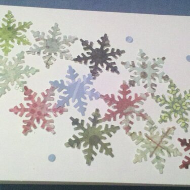 Colorful Snowflakes Christmas Card