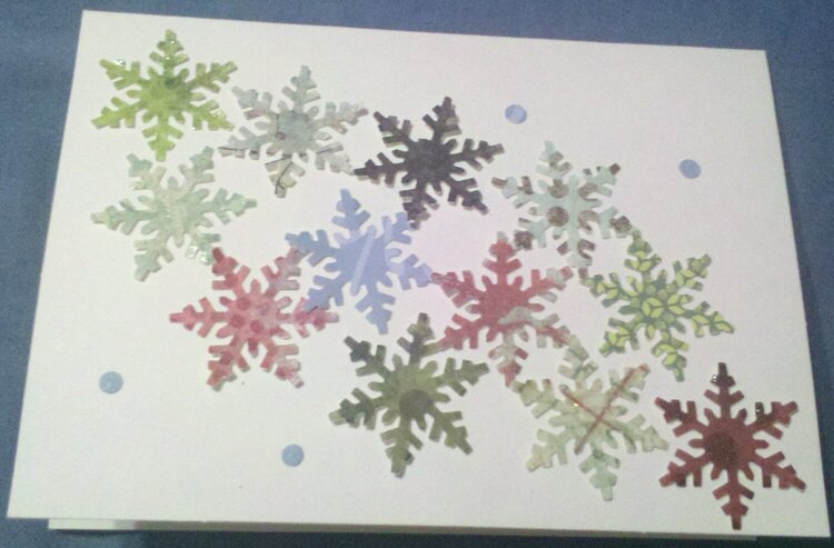 Colorful Snowflakes Christmas Card