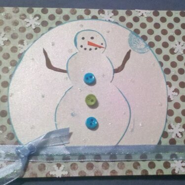 Polkadot Snowman Christmas Card