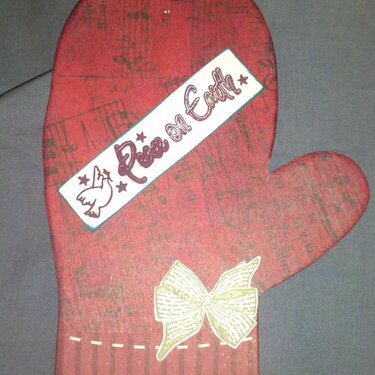 Red Musical Glove Christmas Card