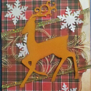 Reindeer Snowflake Christmas Card