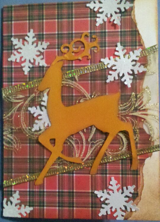 Reindeer Snowflake Christmas Card