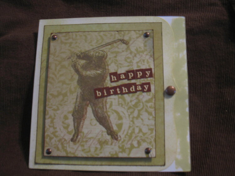 GOLF theme Birthday card - HAPPY BIRTHDAY