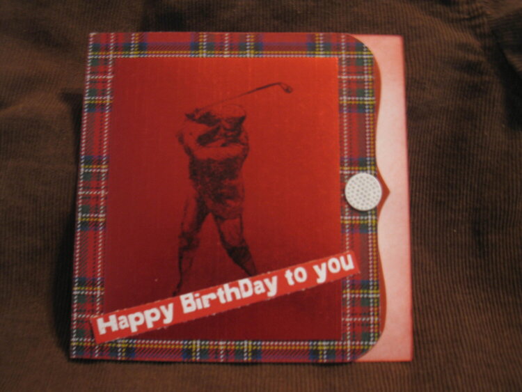 GOLF theme Birthday card