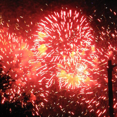 Red fireworks
