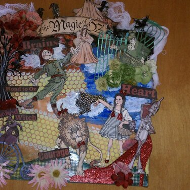 Wizard of Oz - Mixed media layout on canvas