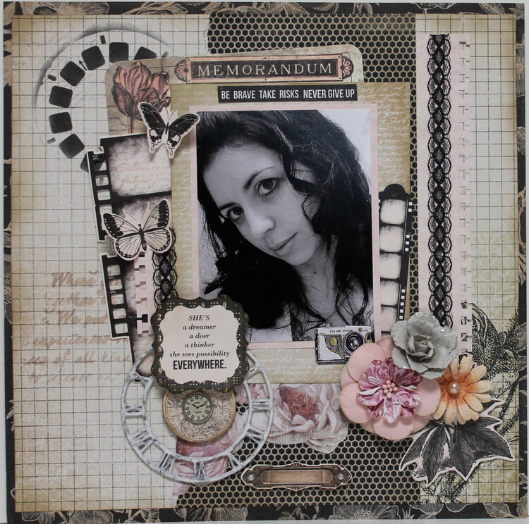 Take Risks -  A layout using Scraps of Darkness Feb. kit