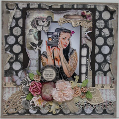 Layout featuring Scraps of Darkness February kit
