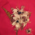 Handmade feather wedding bouquet and boutonniere set