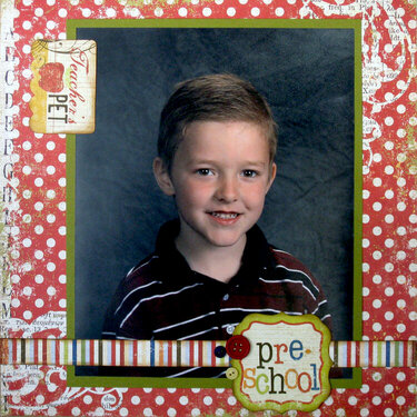 Simple Stories School Album - Pre-School Cover Page