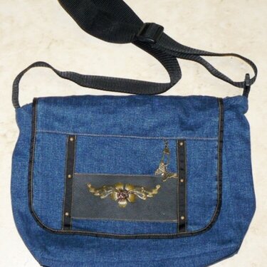 Denim handbag made for teenage girl