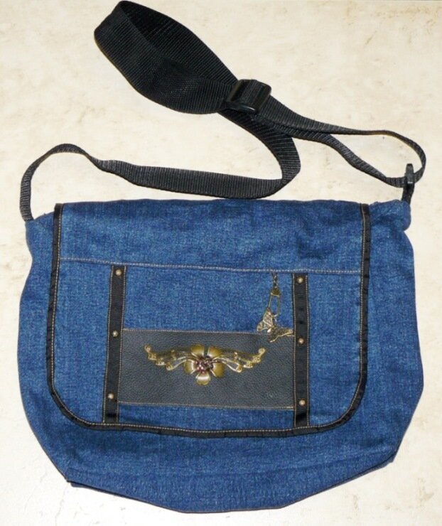 Denim handbag made for teenage girl