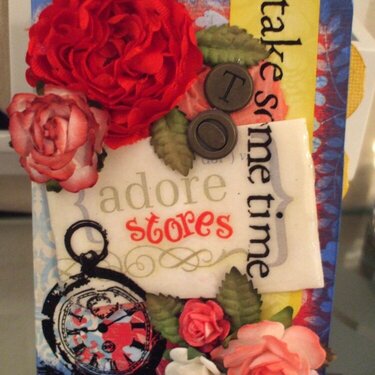 Take Some Time to Adore Store--Altered Libreta (front view)