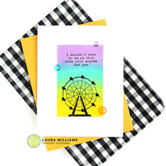 Inky Background Ferris Wheel Card