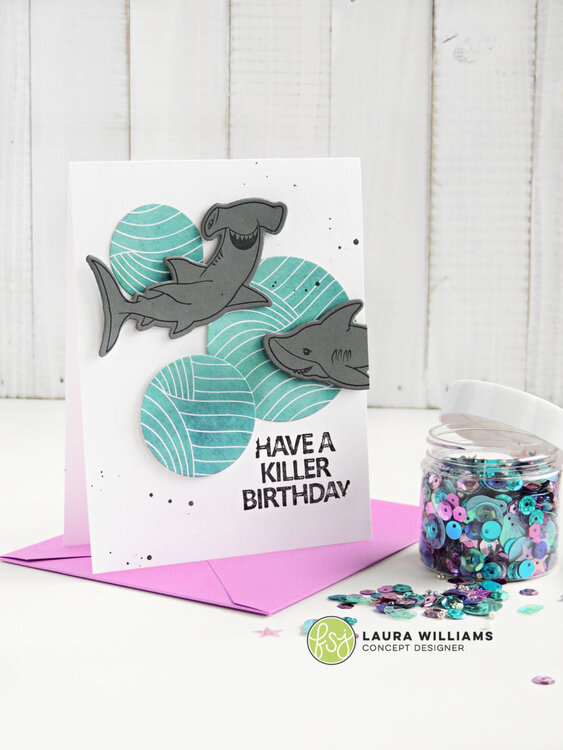 Killer Birthday Shark Card