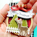 Merry Christmas Faux Embroidery Hoop