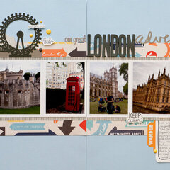 Scrapbook Customs Travel Adventure London Memories Stickers