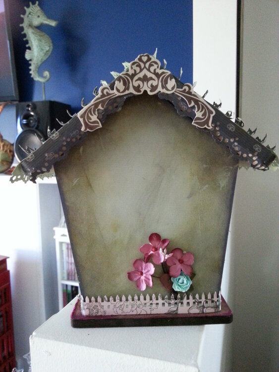 French Inspired Birdhouse - back view