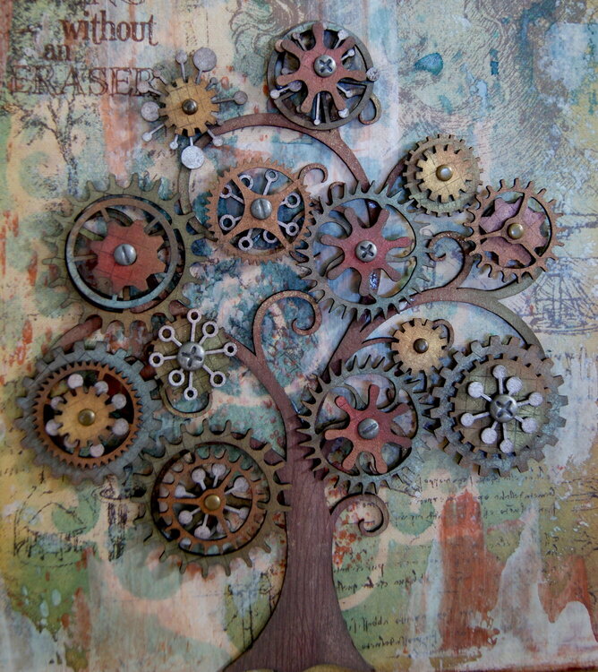 Cog Tree Canvas (close up)