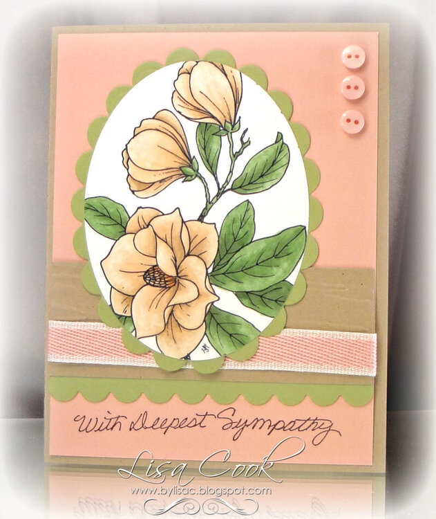 Magnolia Sympathy Card