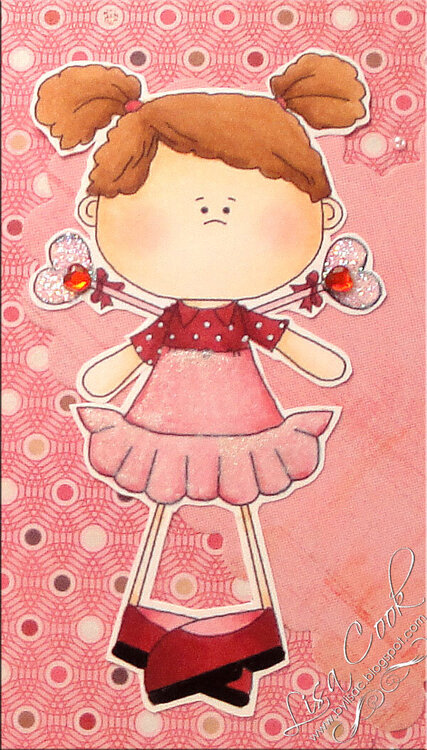 Valentine Z-fold Swing Card (image detail)