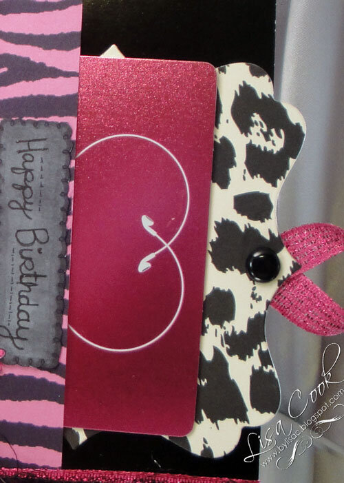 Topsy Turvy Cake Gift Card Holder-pulled out