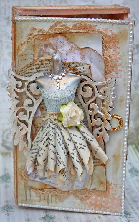Shabby Chic Altered Cigar Box and Dressform