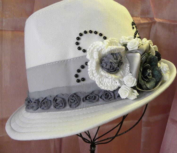 altered canvas fedora