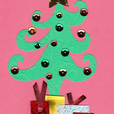 Christmas tree kids card