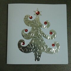 Silver tree card