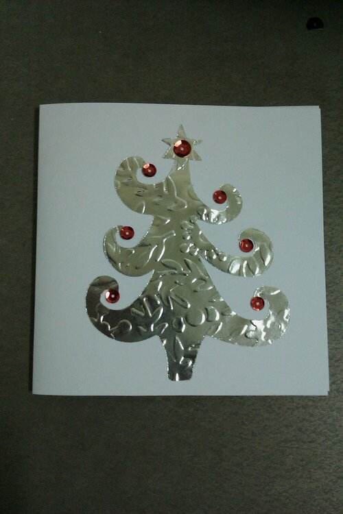 Silver tree card